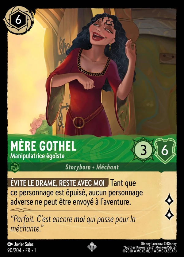 Mère Gothel - Manipulatrice égoïste — Disney Lorcana Personnage card from The First Chapter