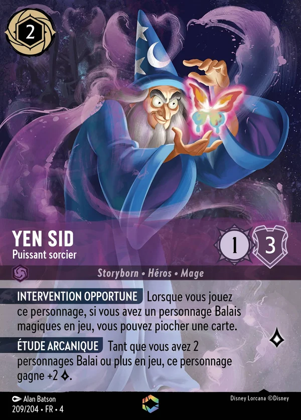 Yen Sid - Puissant sorcier — Disney Lorcana Personnage card from Ursula's Return