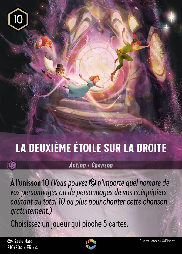 La Deuxième Étoile sur la Droite — Disney Lorcana Action card from Ursula's Return