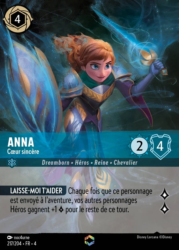 Anna - Cœur sincère — Disney Lorcana Personnage card from Ursula's Return