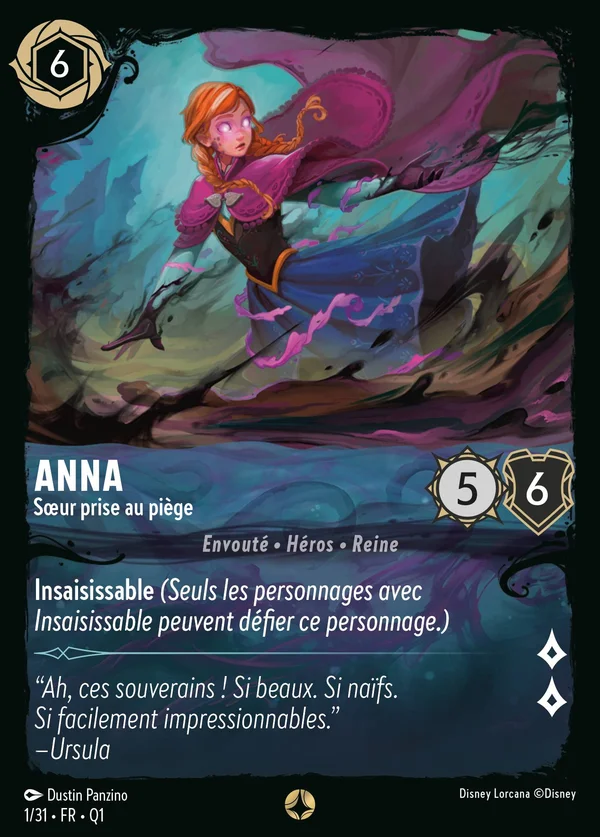 Anna - Soeur prise au piège — Disney Lorcana Personnage card from Illumineer's Quest: Deep Trouble