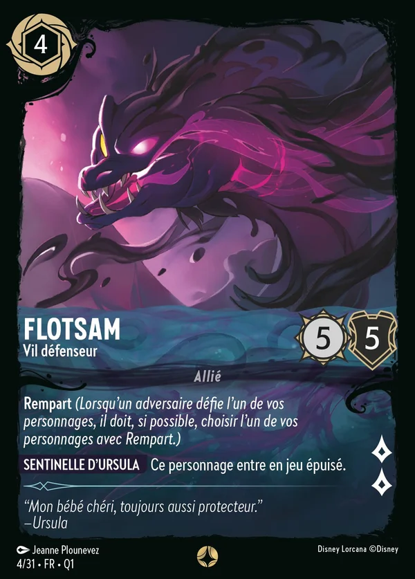 Flotsam - Vil défenseur — Disney Lorcana Personnage card from Illumineer's Quest: Deep Trouble