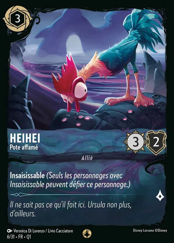 Heihei - Pote affamé — Disney Lorcana Personnage card from Illumineer's Quest: Deep Trouble