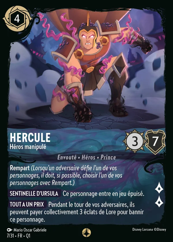 Hercule - Héros manipulé — Disney Lorcana Personnage card from Illumineer's Quest: Deep Trouble