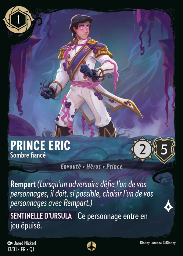 Prince Eric - Sombre fiancé — Disney Lorcana Personnage card from Illumineer's Quest: Deep Trouble