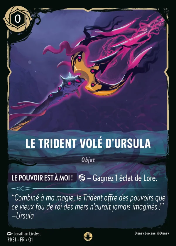 Le Trident Volé d'Ursula — Disney Lorcana Objet card from Illumineer's Quest: Deep Trouble