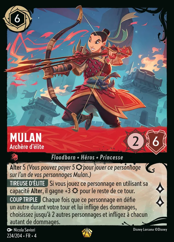 Mulan - Archère d'élite — Disney Lorcana Personnage card from Ursula's Return