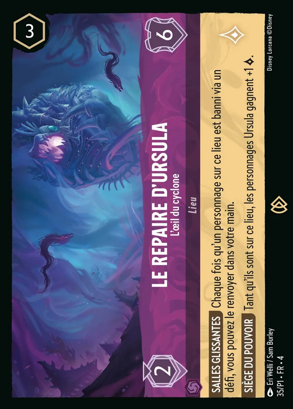 Le Repaire d'Ursula - L'œil du cyclone — Disney Lorcana Lieu card from Ursula's Return