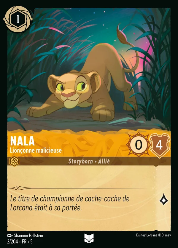 Nala - Lionçonne malicieuse — Disney Lorcana Personnage card from Shimmering Skies