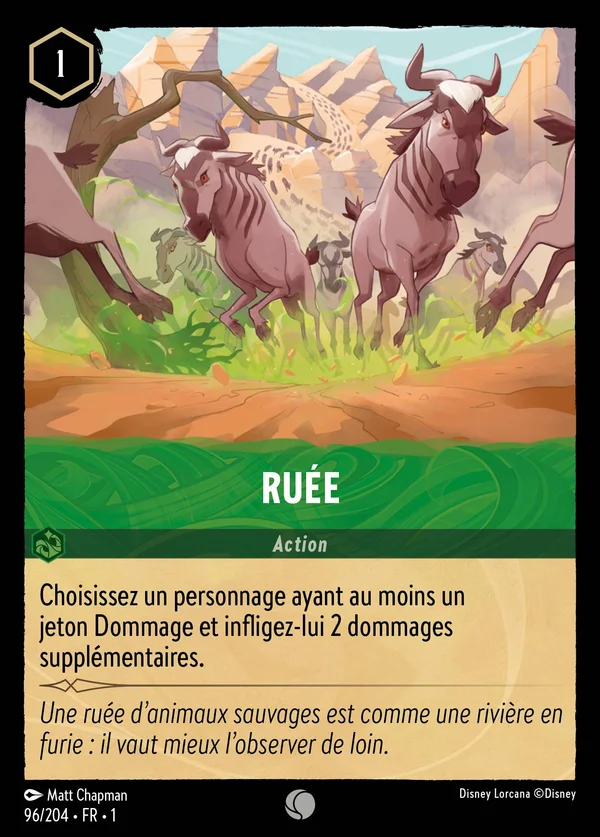 Ruée — Disney Lorcana Action card from The First Chapter