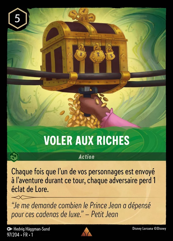 Voler aux riches — Disney Lorcana Action card from The First Chapter
