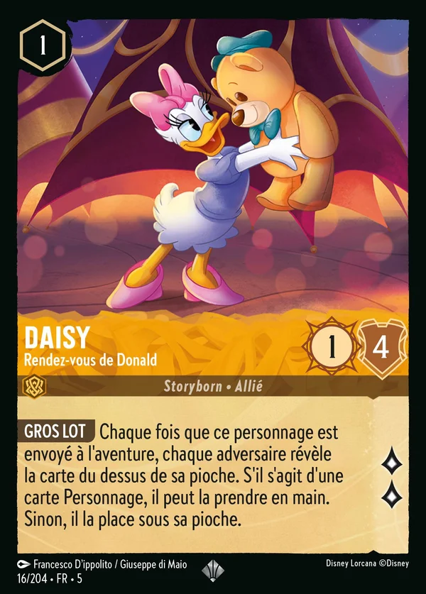 Daisy - Rendez-vous de Donald — Disney Lorcana Personnage card from Shimmering Skies