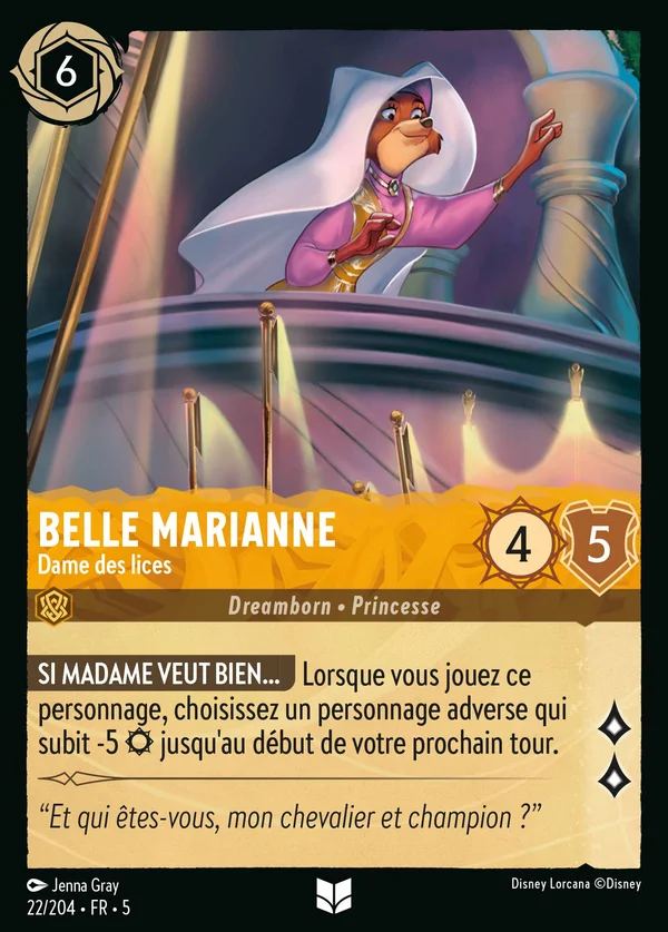 Belle Marianne - Dame des lices — Disney Lorcana Personnage card from Shimmering Skies