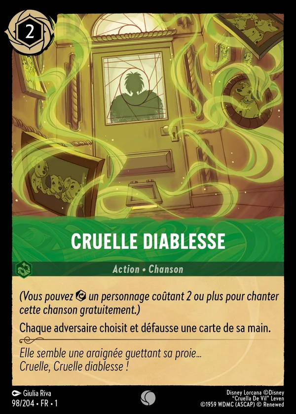 Cruelle diablesse — Disney Lorcana Action card from The First Chapter