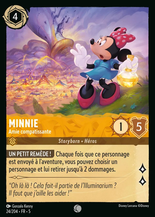 Minnie - Amie compatissante — Disney Lorcana Personnage card from Shimmering Skies
