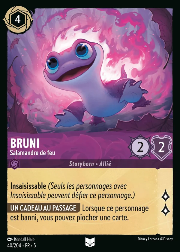 Bruni - Salamandre de feu — Disney Lorcana Personnage card from Shimmering Skies