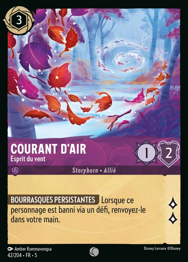 Courant d'Air - Esprit du vent — Disney Lorcana Personnage card from Shimmering Skies