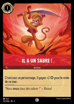 Il a un sabre !