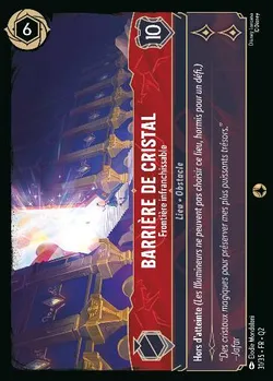 Barrière de cristal - Frontière infranchissable