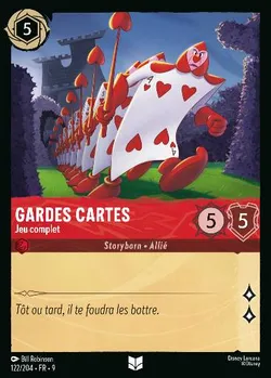 Gardes cartes - Jeu complet