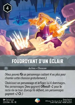 Foudroyant d'un éclair