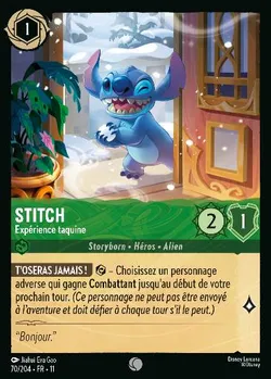 Stitch - Expérience taquine