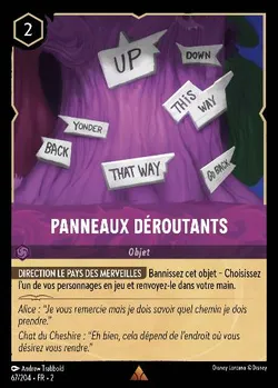 Panneaux déroutants