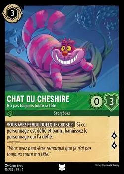 Chat du Cheshire - N'a pas toujours toute sa tête