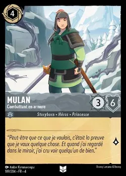Mulan - Combattant en armure